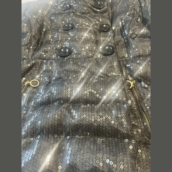 NWOT Rocawear Black Sequin Women’s Puffer Jacket, XL - Picture 7 of 10